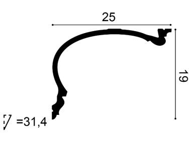 Listwa sufitowa C343